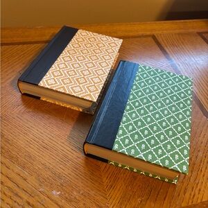 Lot of 2 Vintage Readers Digest Printed Hardcover Books in Green and Marigold